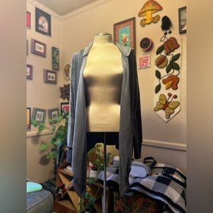 Women’s Simply Vera Vera Wang Soft Fleece Velvet Hooded Cardigan Wrap, M